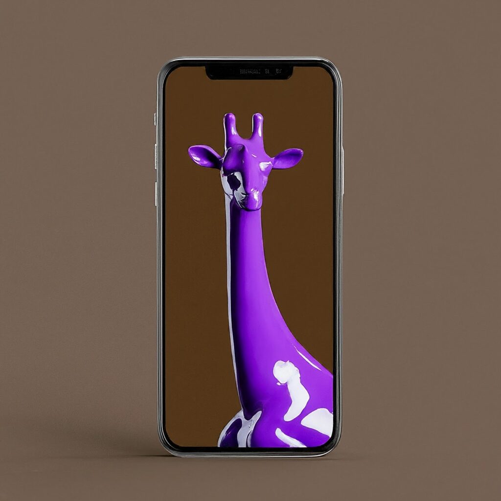 giraffe on phone2